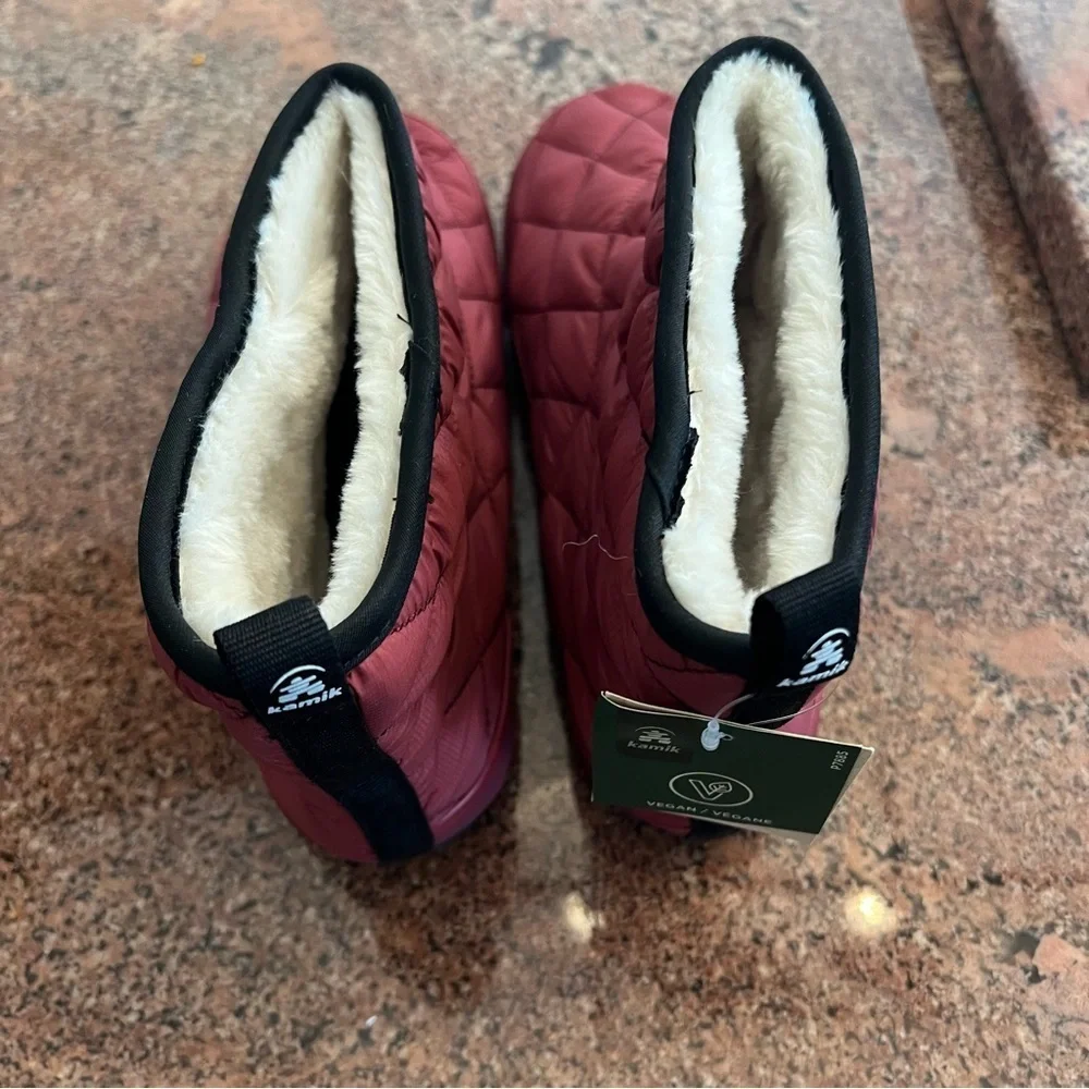 Kamik Quilted Red Slipper Boots